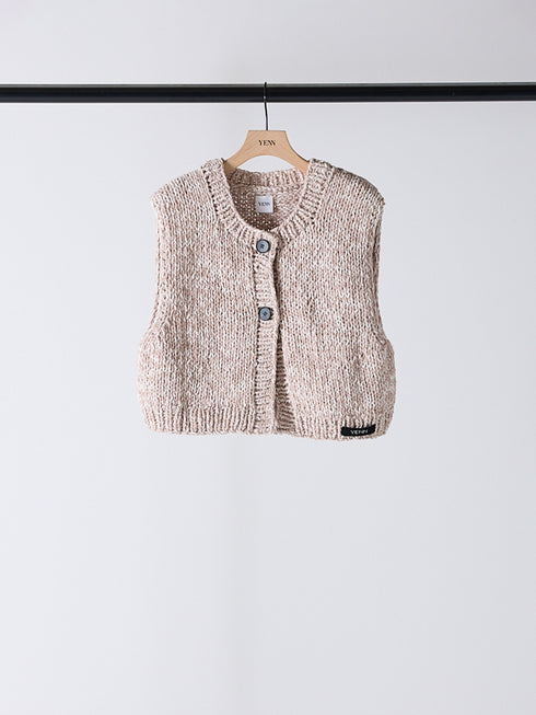 MIX HAND KNIT VEST /Y254-91117